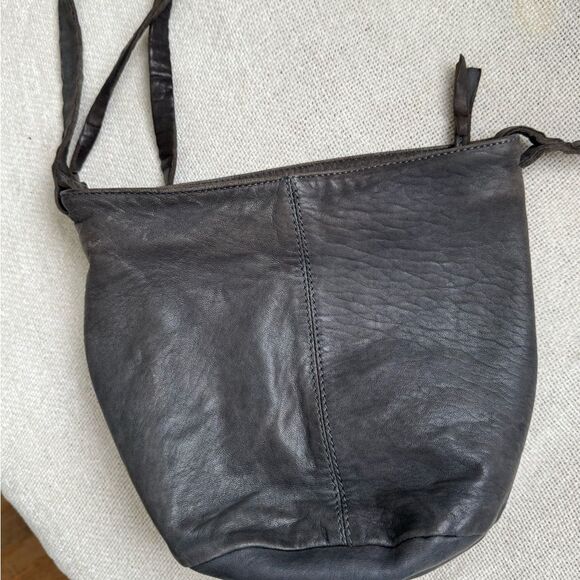 BIBA Spain Sheep Leather Bucket Bag Crossbody Bohemian Relaxed Hippie - Picture 5 of 11